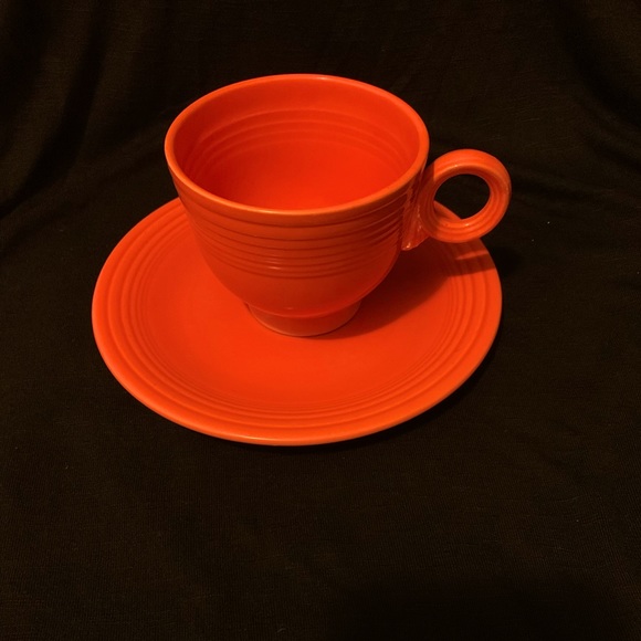 Fiestaware Dining Fiestaware Original Red Vintage Teacup And Saucer